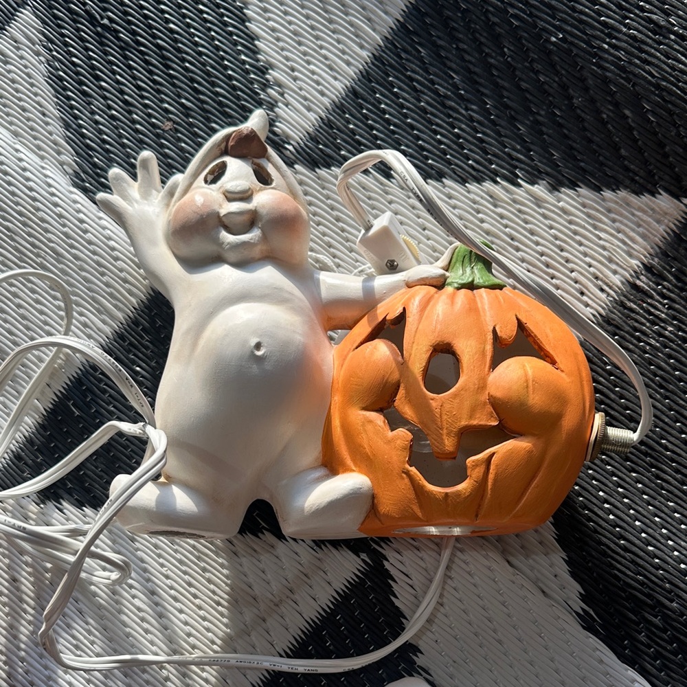 Festive Halloween Ghost and Pumpkin Light